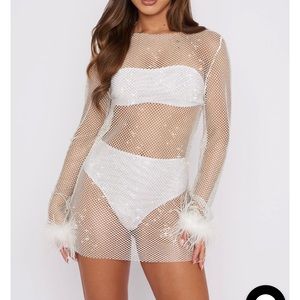 Disco inferno long sleeve mini dress